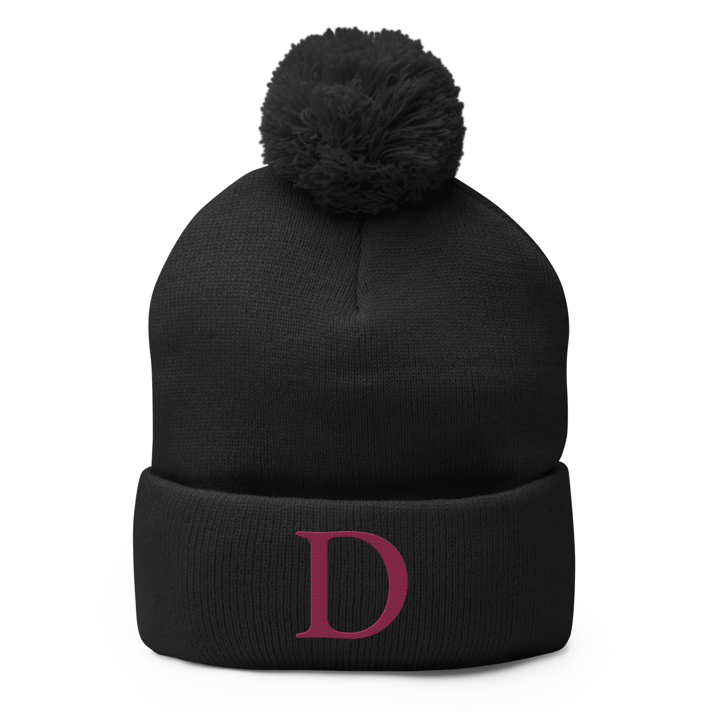 Detroit 'Old French D' Pom-Pom Beanie (Ruby Red)