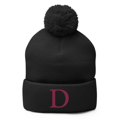 Detroit 'Old French D' Pom-Pom Beanie (Ruby Red)