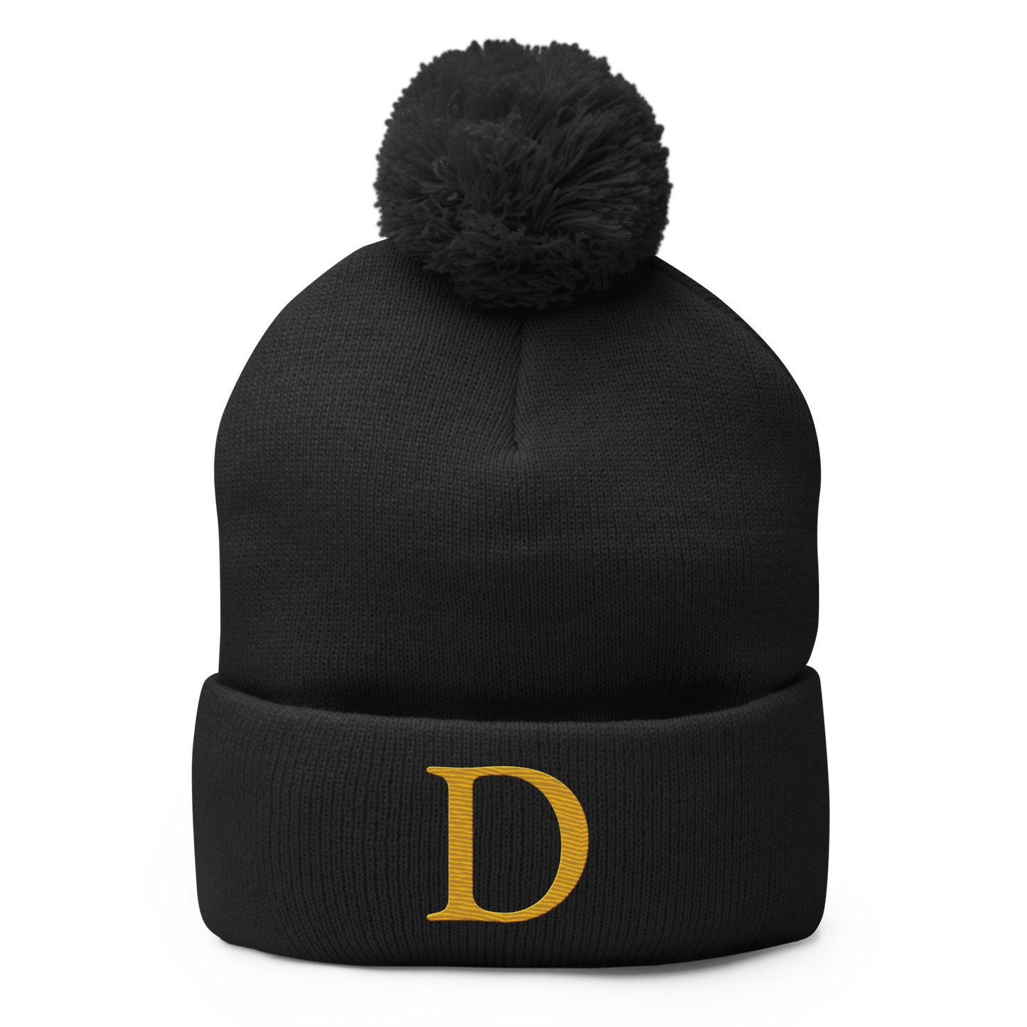 Detroit 'Old French D' Pom-Pom Beanie (Gold)