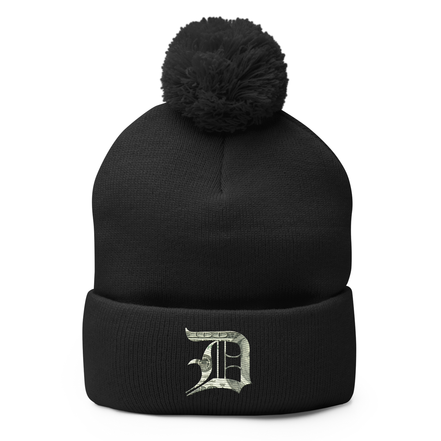 Detroit 'Old English D' Pom-Pom Beanie (Benjamins Edition)