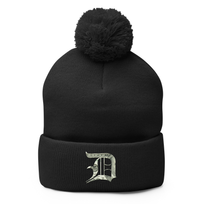 Detroit 'Old English D' Pom-Pom Beanie (Benjamins Edition)