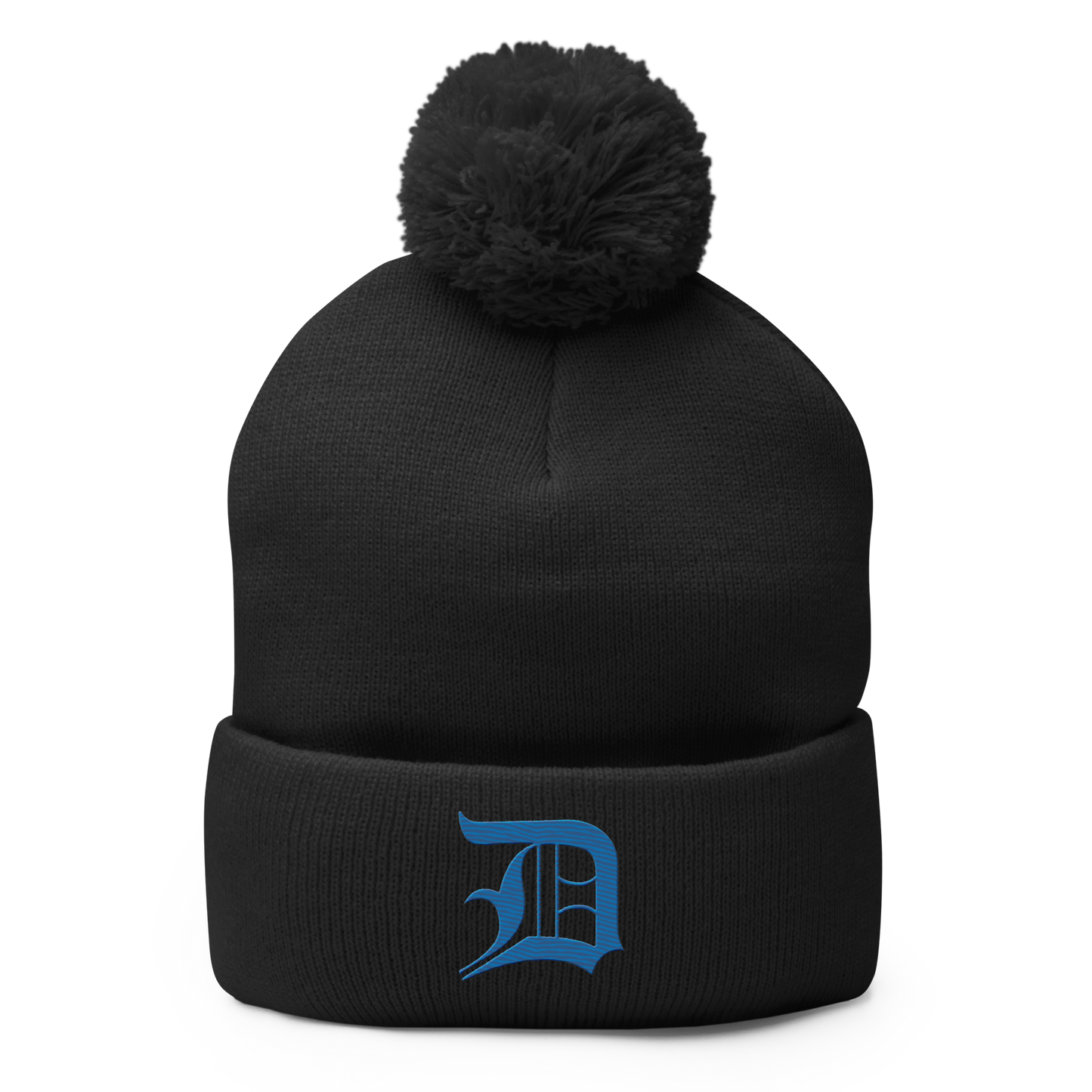 Detroit 'Old English D' Pom-Pom Beanie (Azure)