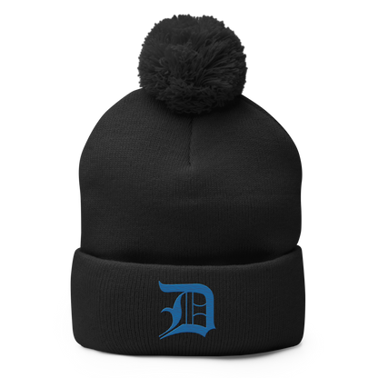 Detroit 'Old English D' Pom-Pom Beanie (Azure)