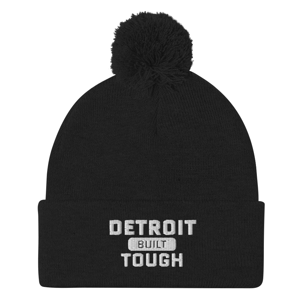 'Built Detroit Tough' Pom-Pom Beanie