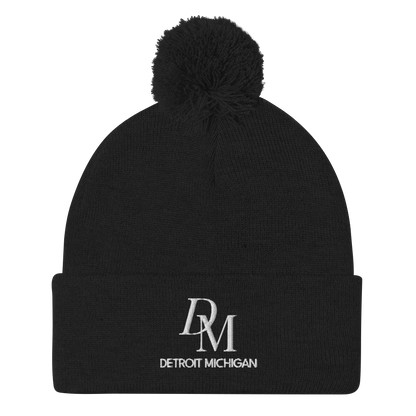 'DM Detroit Michigan' Pom-Pom Beanie