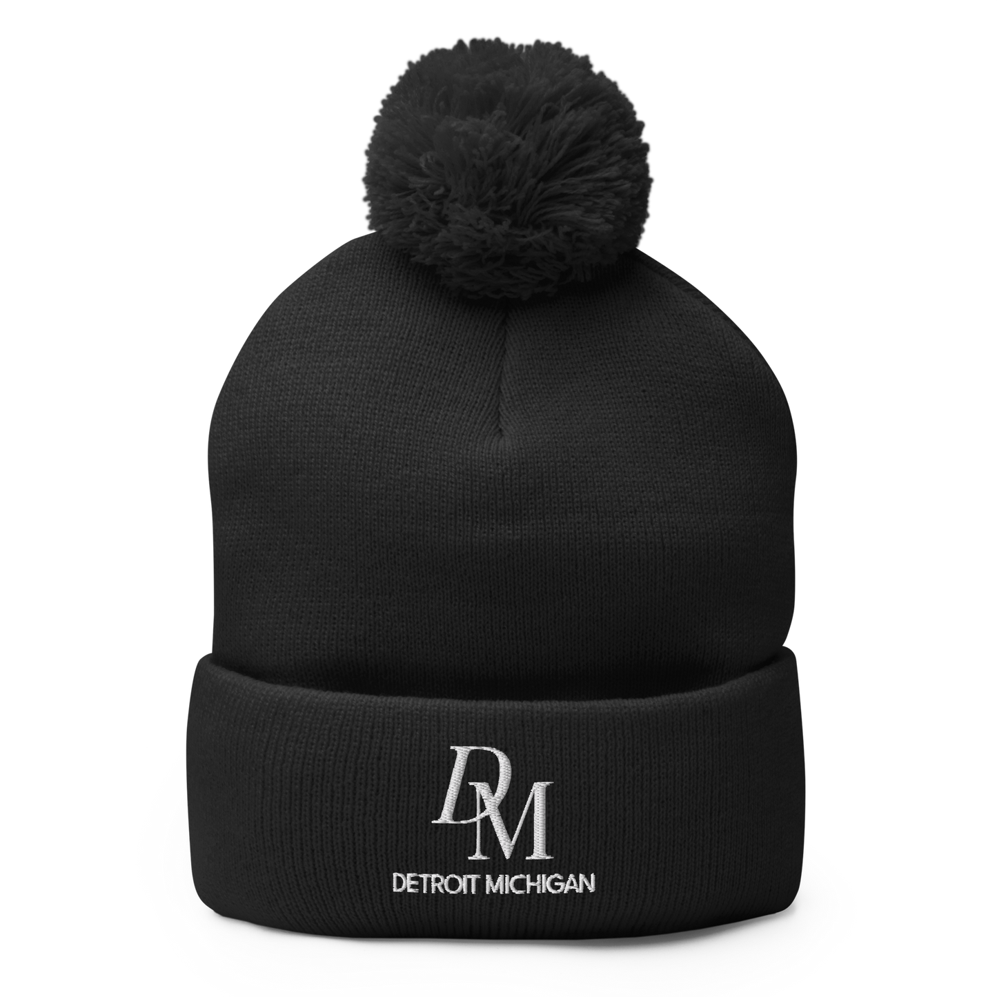 'DM Detroit Michigan' Pom-Pom Beanie