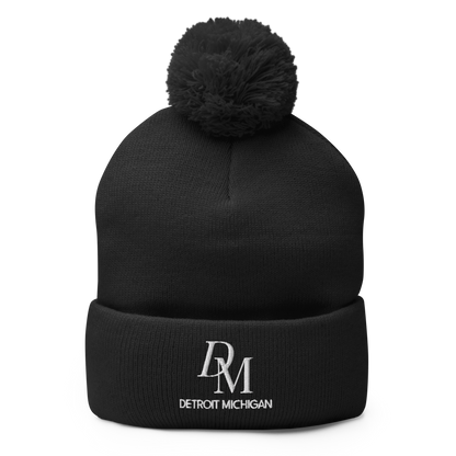 'DM Detroit Michigan' Pom-Pom Beanie