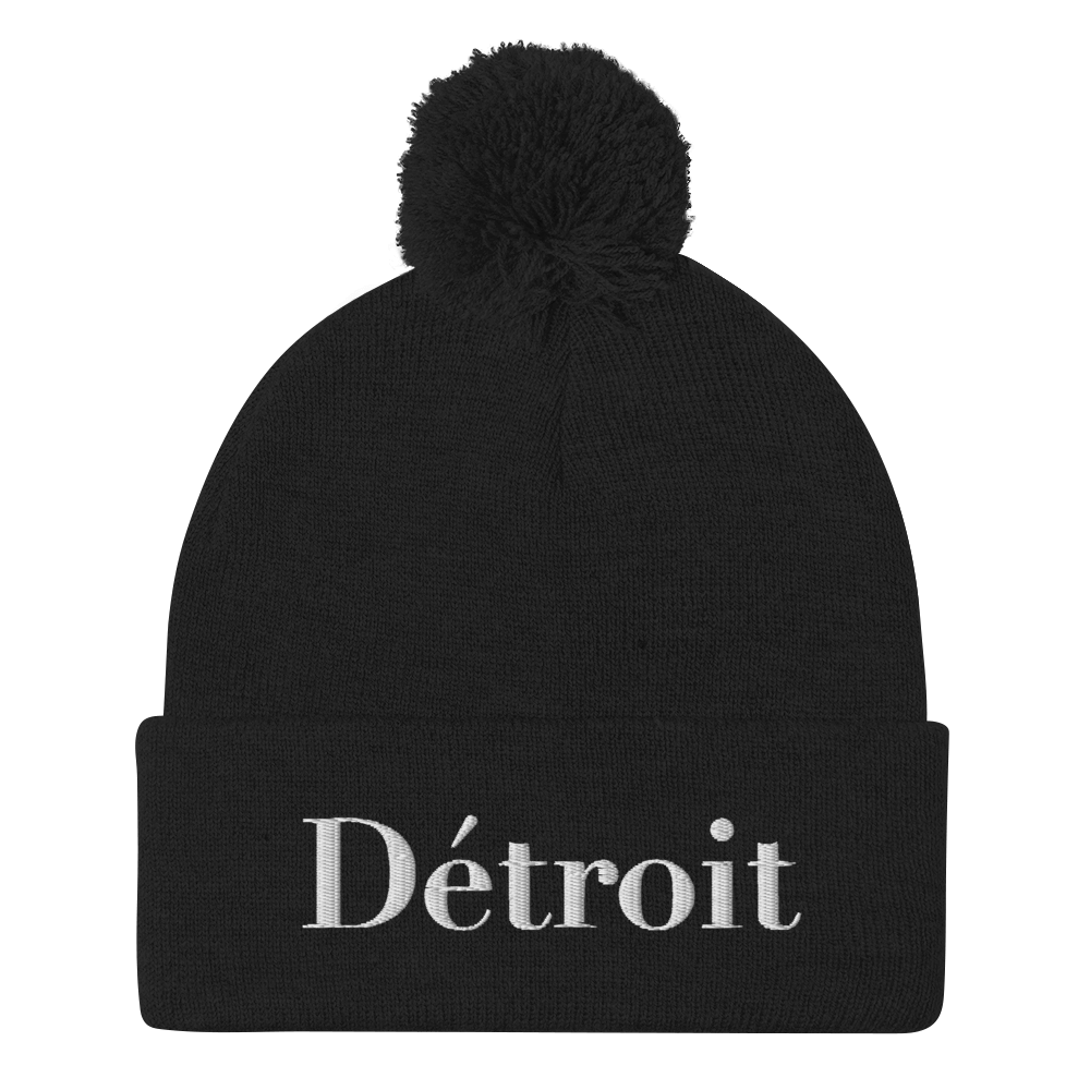 'Détroit' Pom-Pom Beanie (Didone Font)