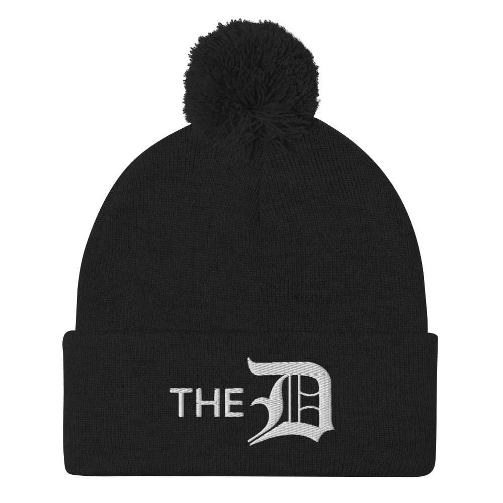 Detroit 'The D' Pom-Pom Beanie