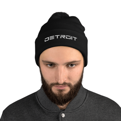 'Detroit' Pom-Pom Beanie (Electric Font)