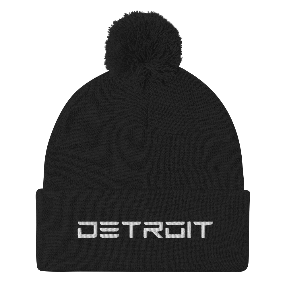 'Detroit' Pom-Pom Beanie (Electric Font)