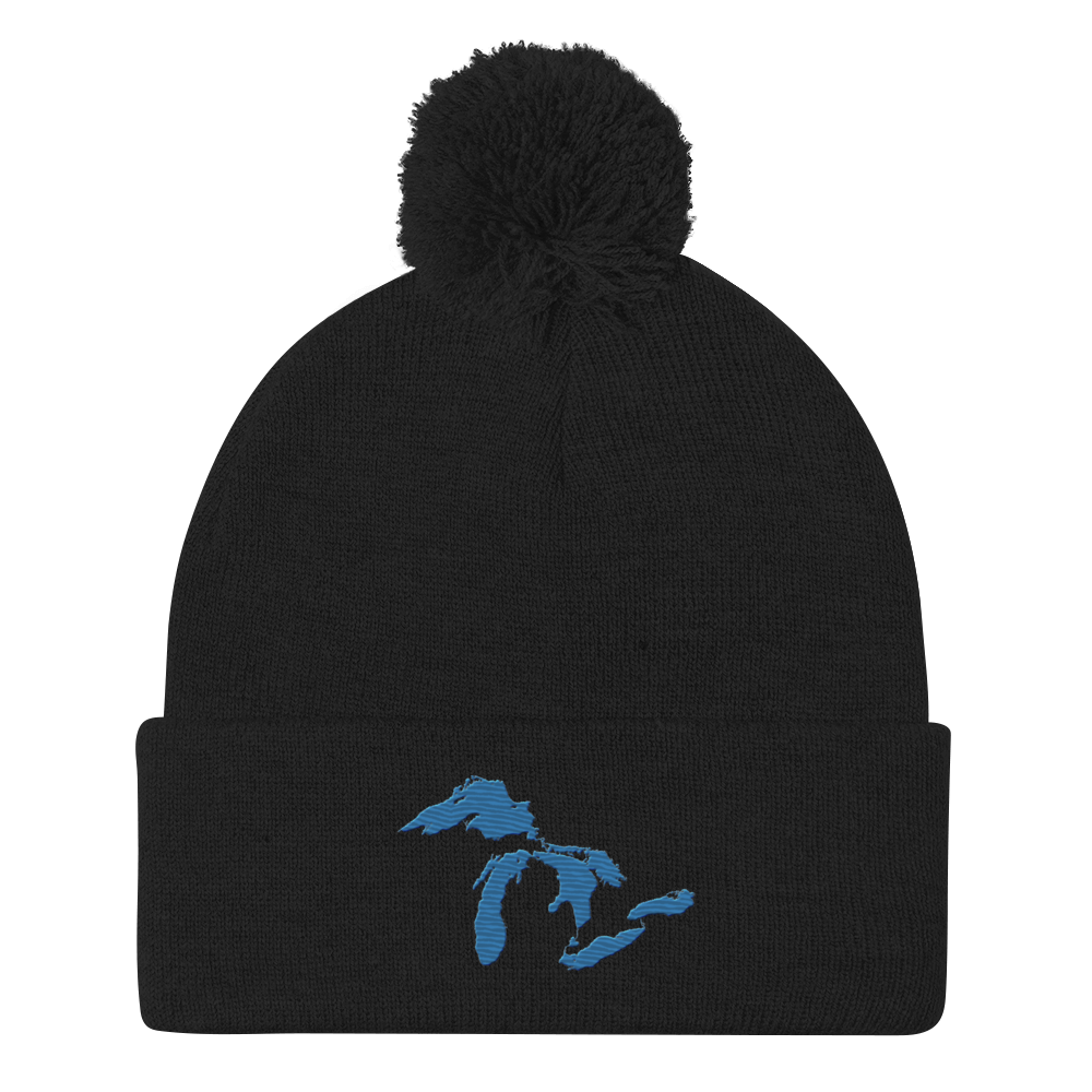 Great Lakes Pom-Pom Beanie (Superior Blue)