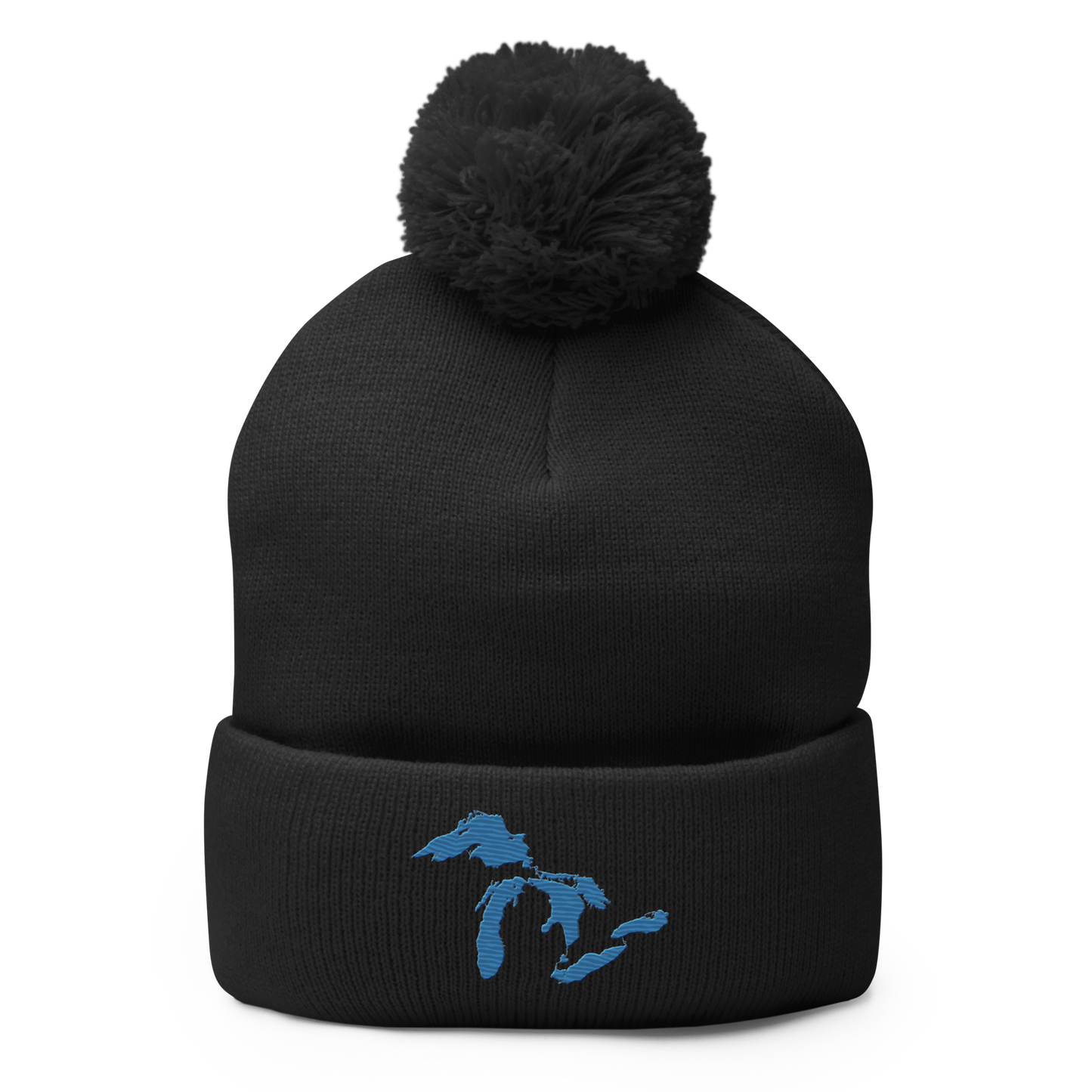 Great Lakes Pom-Pom Beanie (Superior Blue)