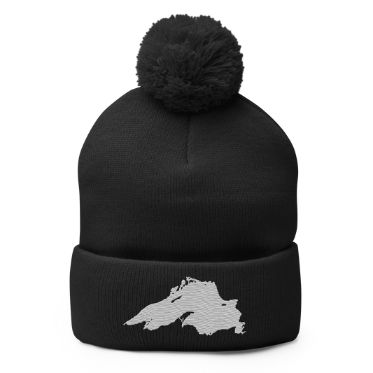 Lake Superior Pom-Pom Beanie | Platinum