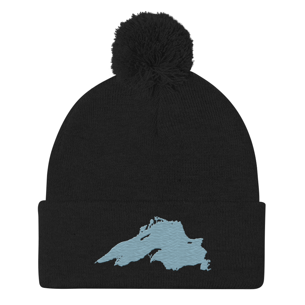 Lake Superior Pom-Pom Beanie | Opal Blue