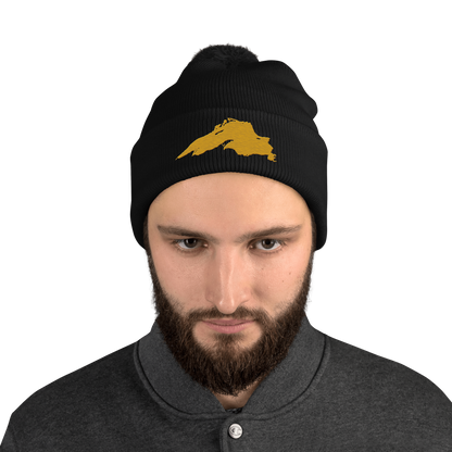 Lake Superior Pom-Pom Beanie | Gold