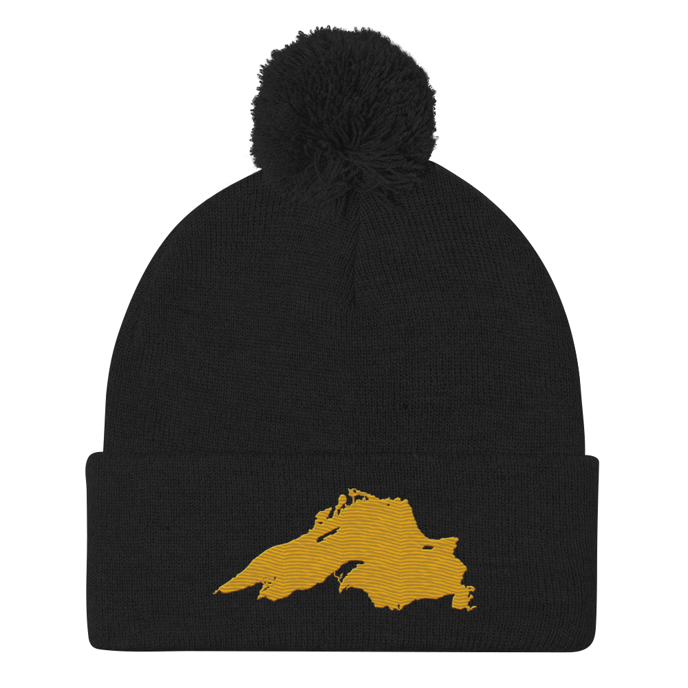 Lake Superior Pom-Pom Beanie | Gold