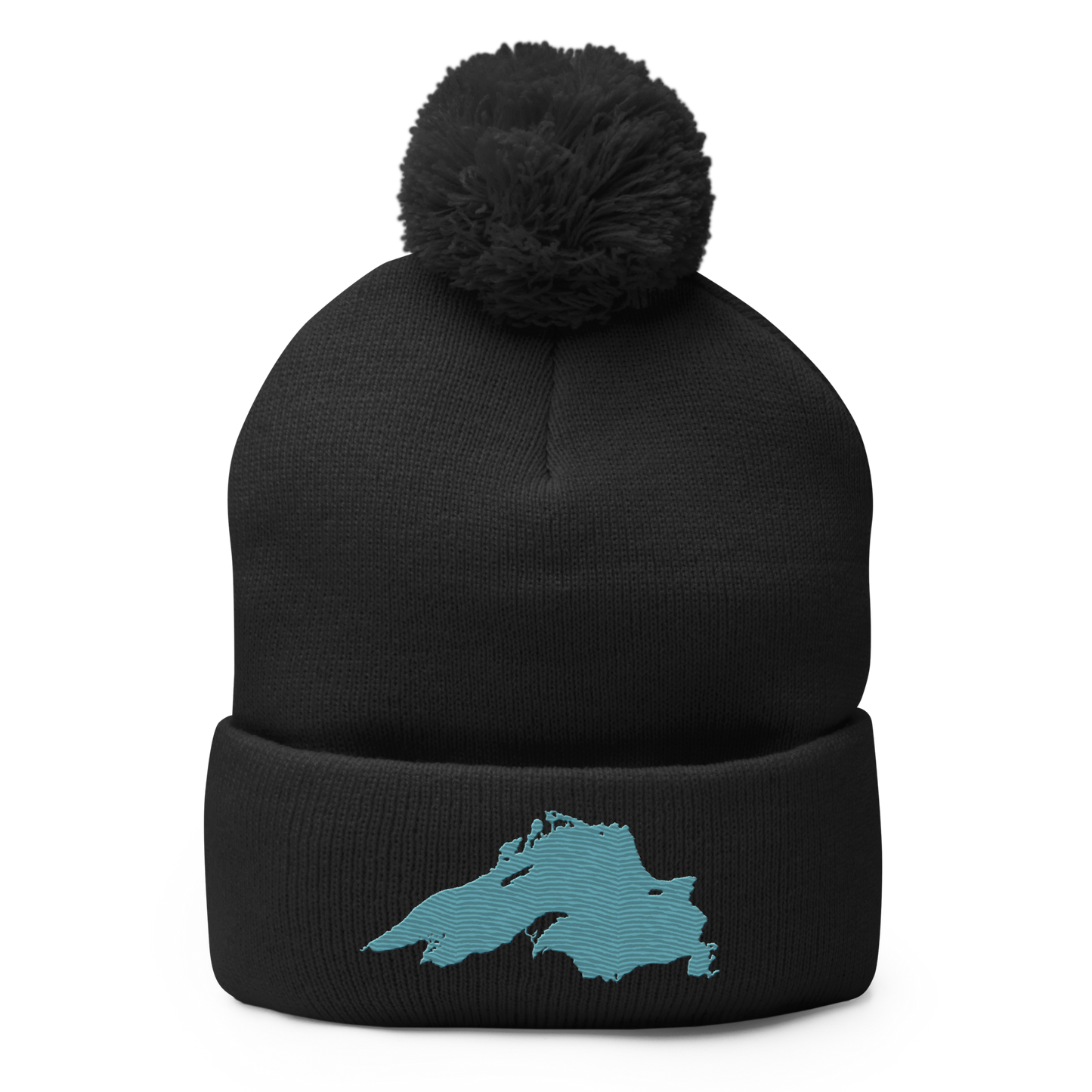 Lake Superior Pom-Pom Beanie | Huron Blue