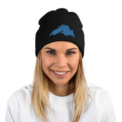 Lake Superior Pom-Pom Beanie | Superior Blue