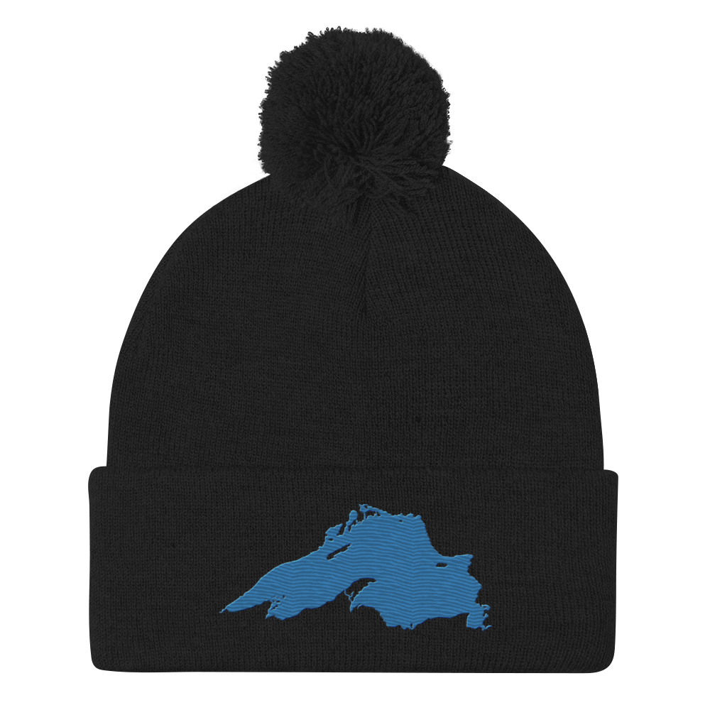 Lake Superior Pom-Pom Beanie | Superior Blue