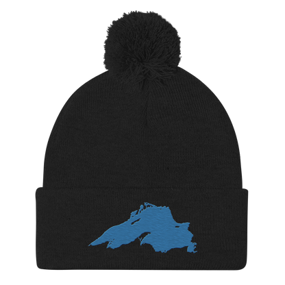 Lake Superior Pom-Pom Beanie | Superior Blue