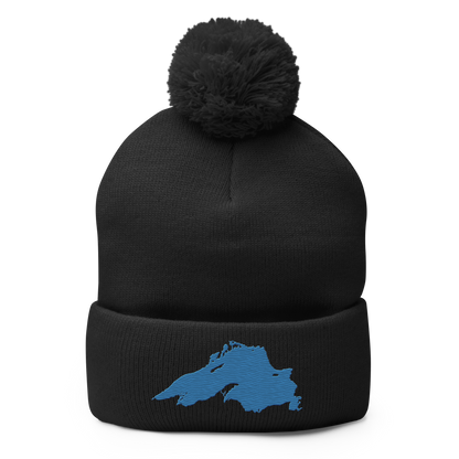 Lake Superior Pom-Pom Beanie | Superior Blue