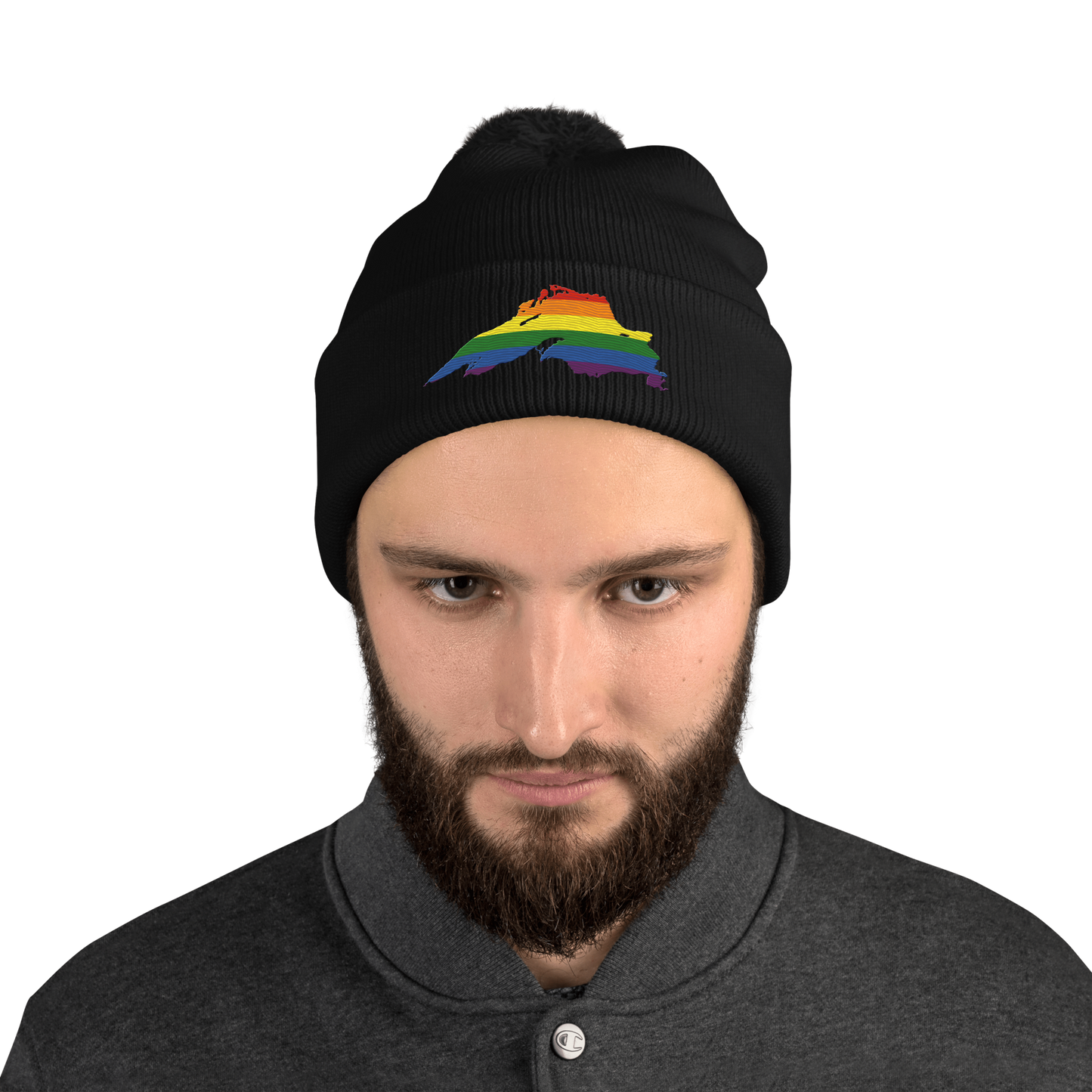 Lake Superior Pom-Pom Beanie | Rainbow Pride Edition