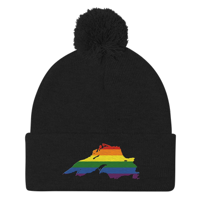 Lake Superior Pom-Pom Beanie | Rainbow Pride Edition