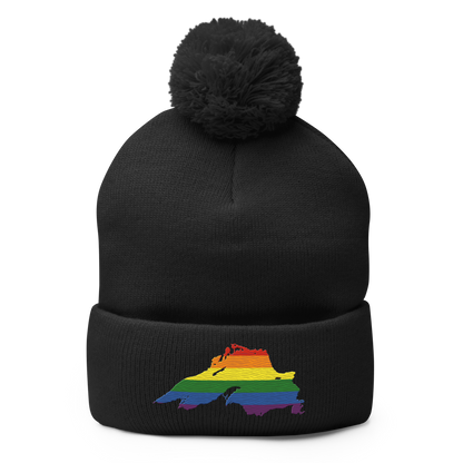 Lake Superior Pom-Pom Beanie | Rainbow Pride Edition