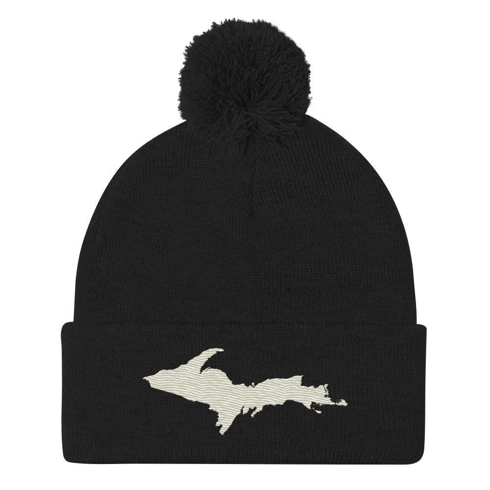 Upper Peninsula Pom-Pom Beanie | Ivory White