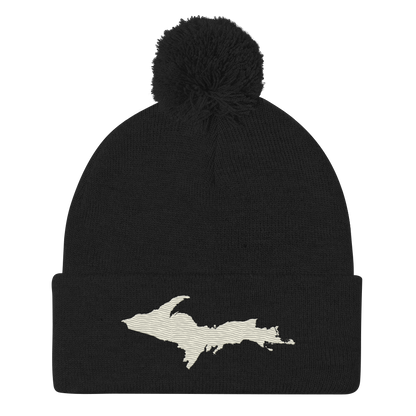 Upper Peninsula Pom-Pom Beanie | Ivory White