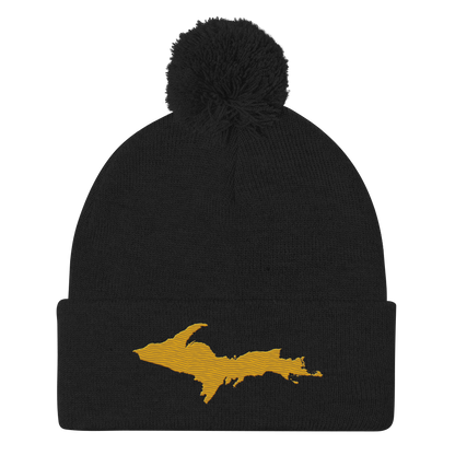 Upper Peninsula Pom-Pom Beanie | Gold