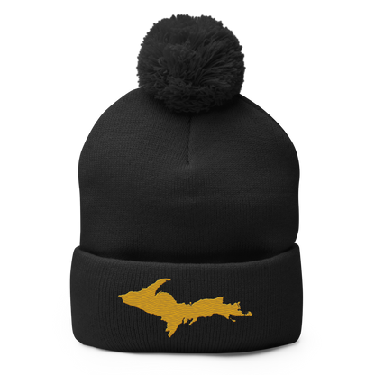 Upper Peninsula Pom-Pom Beanie | Gold