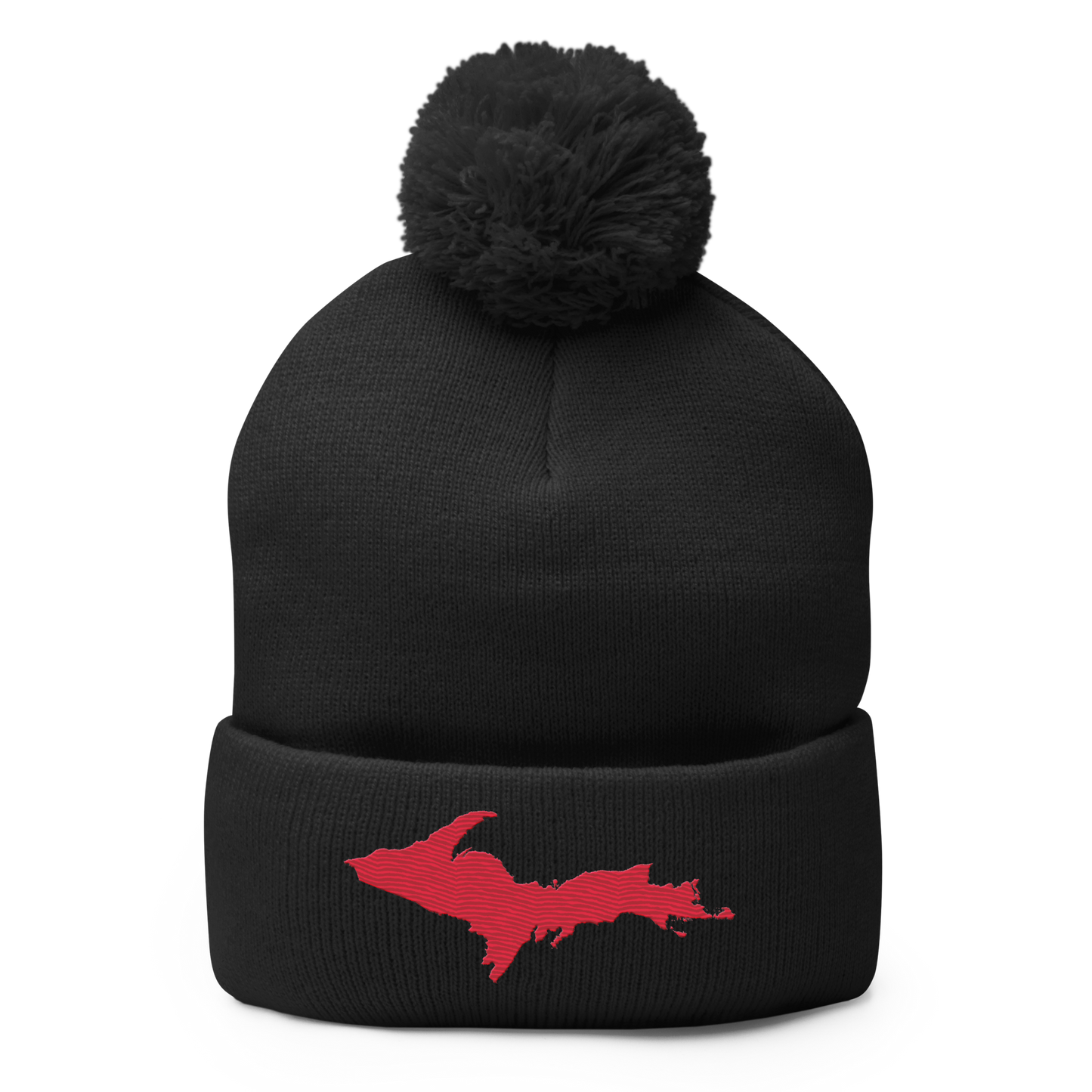 Upper Peninsula Pom-Pom Beanie | Lighthouse Red