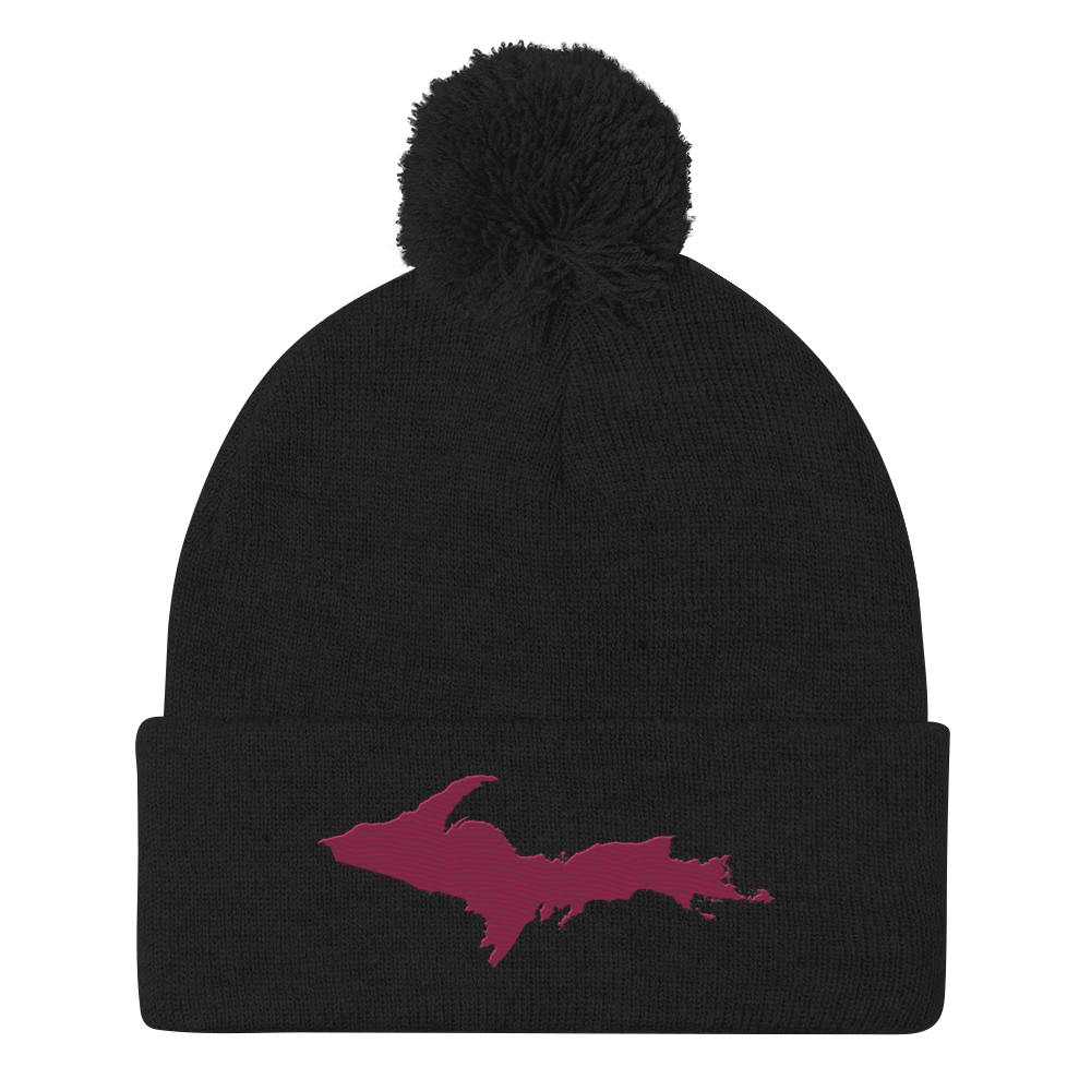 Upper Peninsula Pom-Pom Beanie | Ruby Red