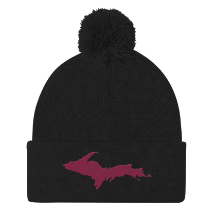 Upper Peninsula Pom-Pom Beanie | Ruby Red