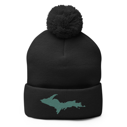 Upper Peninsula Pom-Pom Beanie | Copper Green