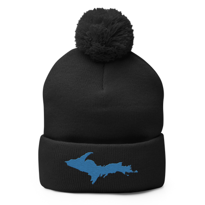 Upper Peninsula Pom-Pom Beanie | Superior Blue