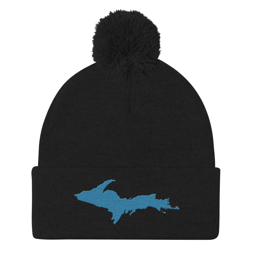 Upper Peninsula Pom-Pom Beanie | Traverse Blue