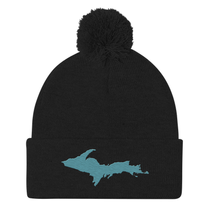 Upper Peninsula Pom-Pom Beanie | Huron Blue