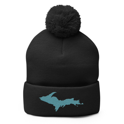 Upper Peninsula Pom-Pom Beanie | Huron Blue