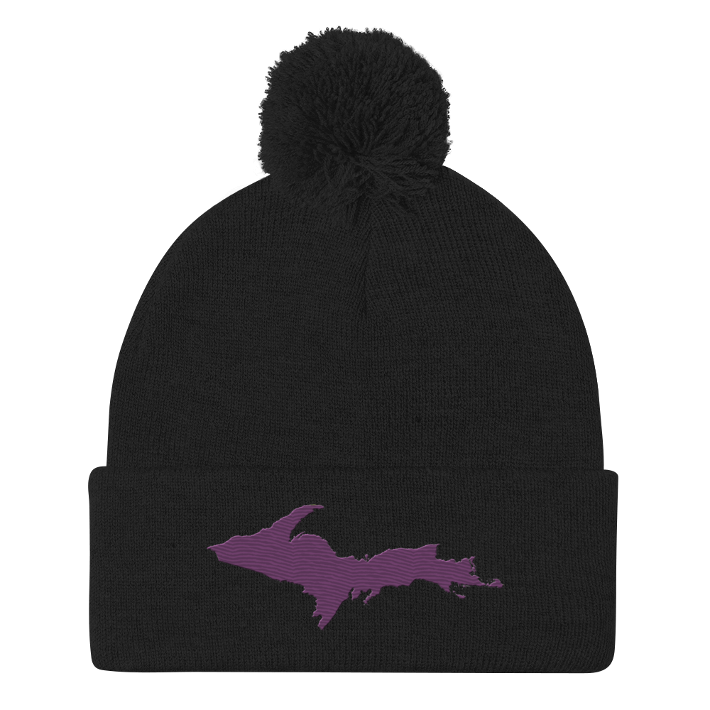 Upper Peninsula Pom-Pom Beanie | Plum