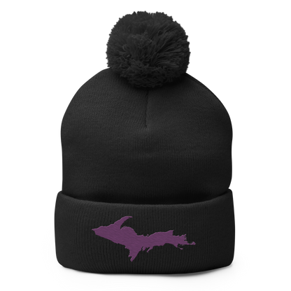 Upper Peninsula Pom-Pom Beanie | Plum