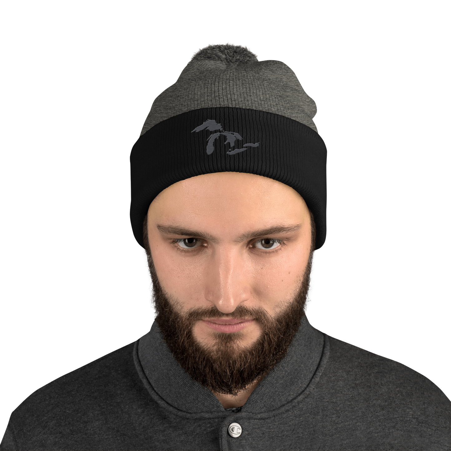 Great Lakes Pom-Pom Beanie (Iron Ore Grey)