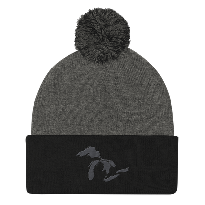 Great Lakes Pom-Pom Beanie (Iron Ore Grey)