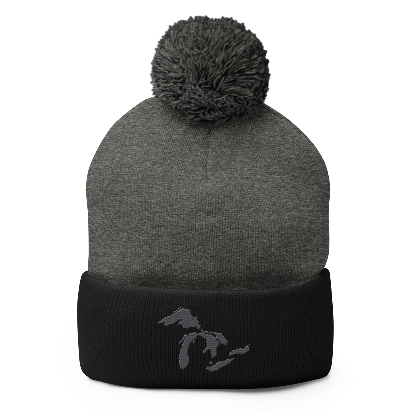 Great Lakes Pom-Pom Beanie (Iron Ore Grey)