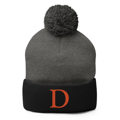 Detroit 'Old French D' Pom-Pom Beanie (Maple Leaf Orange)