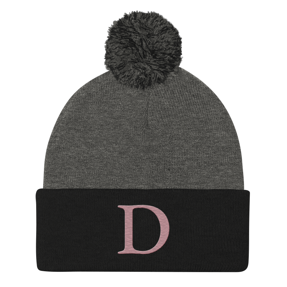 Detroit 'Old French D' Pom-Pom Beanie (Cherry Blossom Pink)