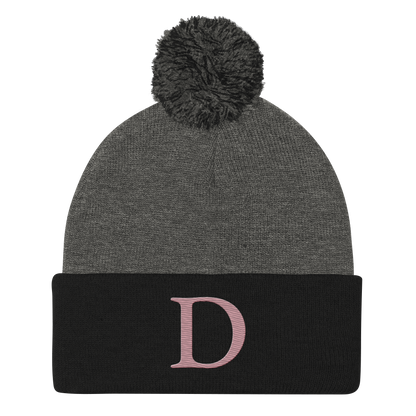 Detroit 'Old French D' Pom-Pom Beanie (Cherry Blossom Pink)