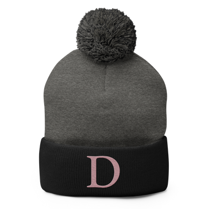 Detroit 'Old French D' Pom-Pom Beanie (Cherry Blossom Pink)